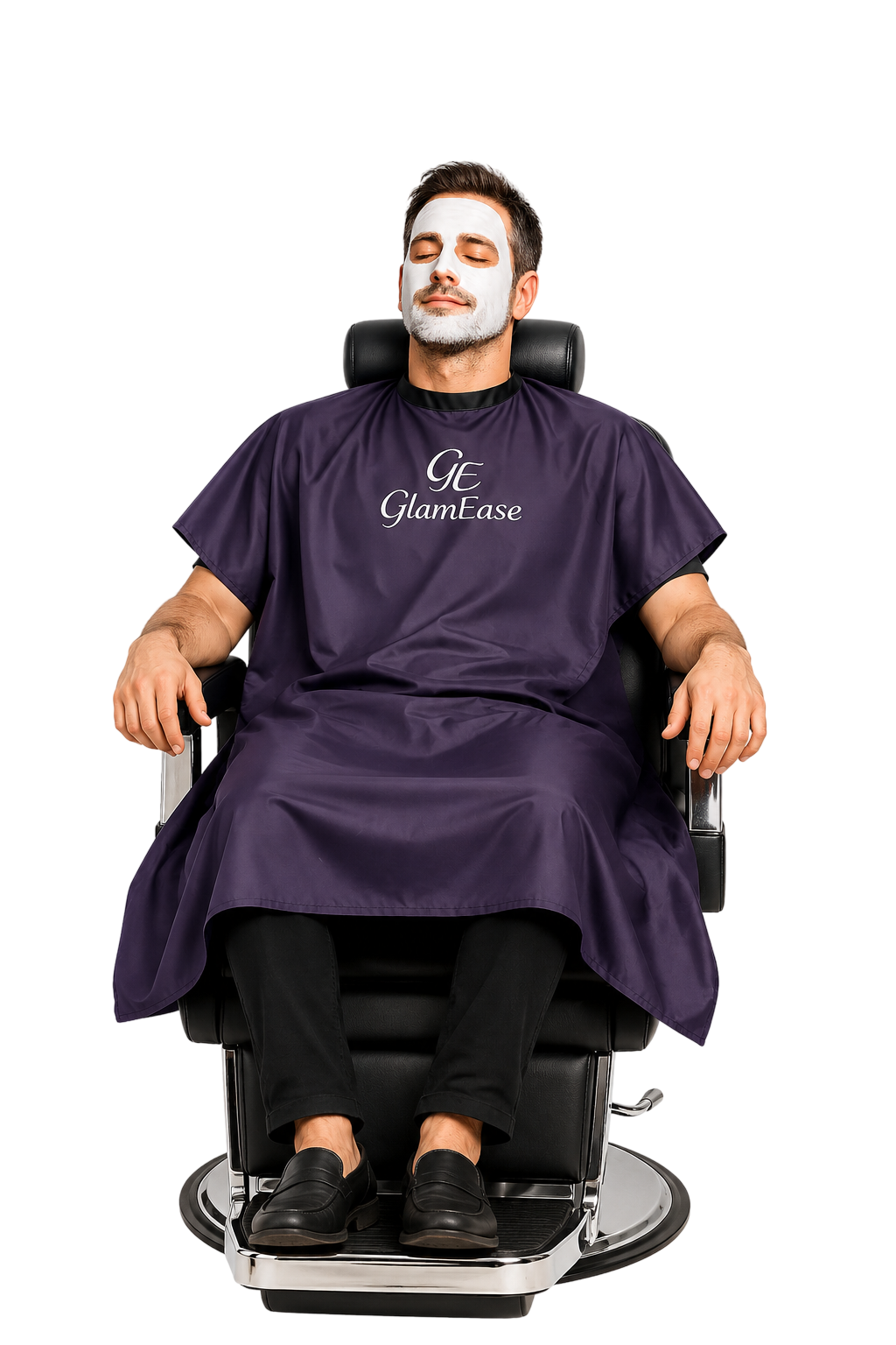 Client relaxing in a Glamease salon chair